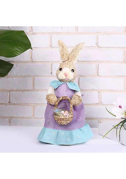 Paskalya Saman Bunny Sanat Bunny Heykeller Tavşan Dekor Masa Iç Mekan Parti Sepeti Için fiyatları