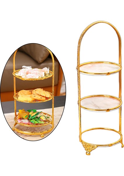 Lüks Cupcake Tutucu Dekor Ekran Raf Kek Olay Meyve Kupası Üç Tipi Disk Için Standı fırsatları