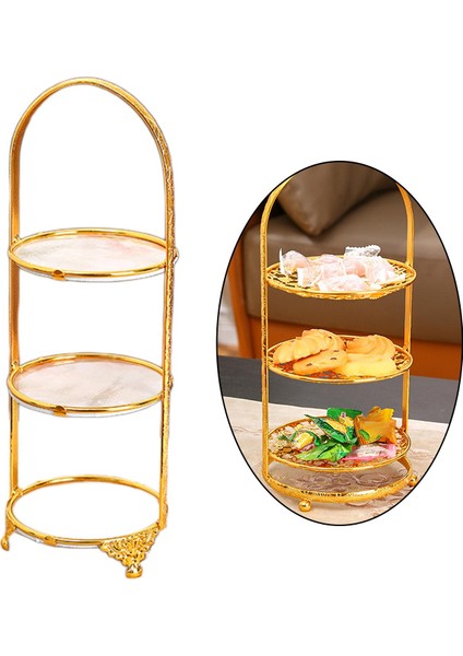 Lüks Cupcake Tutucu Dekor Ekran Raf Kek Olay Meyve Kupası Üç Tipi Disk Için Standı indirimleri