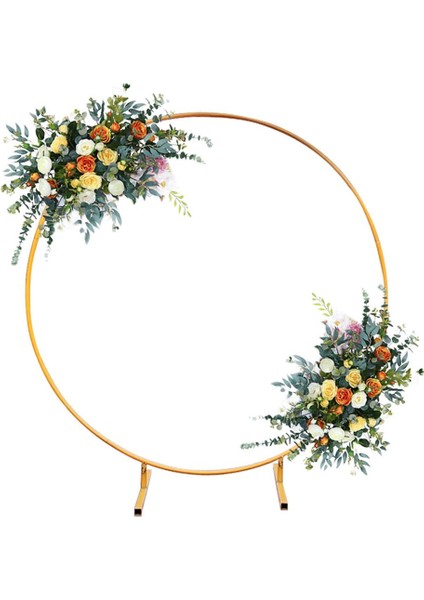 Düğün Kemer Çiçekler Raf Vines Dairesel Kemer Çiçek Çerçeve Çim 1,2m Altın Için Standı modelleri
