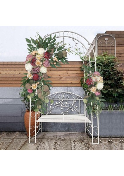 2 Parça Düğün Kemer Çiçekler Pencere Duvar Tatili Için Yapay Çiçek fırsatları