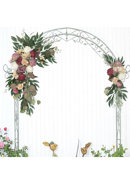 2 Parça Düğün Kemer Çiçekler Pencere Duvar Tatili Için Yapay Çiçek indirimleri