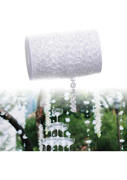 98FT Kristal Çelenk Strand Chandelier Noel Ağacı Düğün Dekor Için