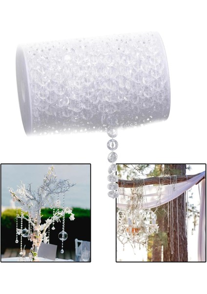 98FT Kristal Çelenk Strand Chandelier Noel Ağacı Düğün Dekor Için