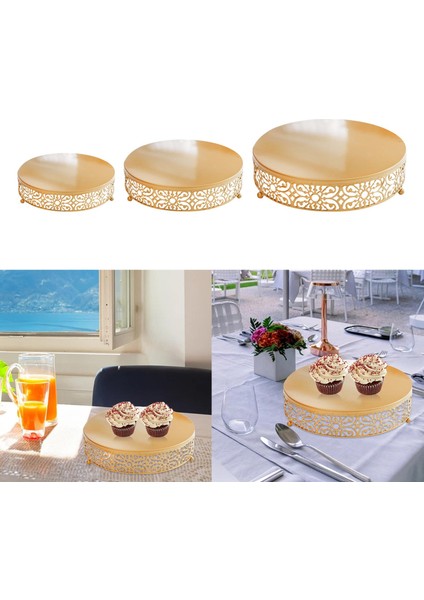 3 / Set Avrupa Tarzı Yuvarlak Kek Standları Centerpiece Ev Bebek Duş Altın fırsatları