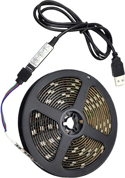 5050 LED Şerit Işıkları Rgb Renk Değiştirme Kabine Mutfak Tv Duvar Aydınlatma Bant 5 M