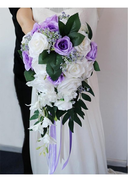 Düğün Romantik Buket Gelin Gelin Buketleri Nedime Buketi Yapay D fiyatları