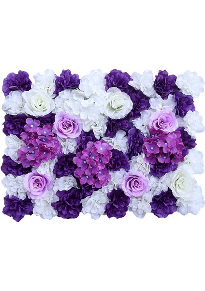 Duvar Asılı Çiçek Çiçek Panelleri Sahte Ipek Gül Çiçek Ev Süsler Için Mor(Yurt Dışından)