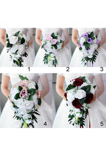 Gelin Düğün Buketi Parti Dekoru Çiçek Düzenlemeleri, Centerpieces, El Sanatları Beyaz indirimleri