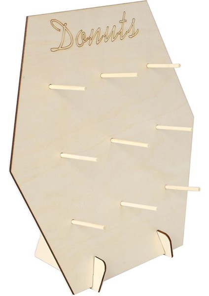 Ahşap Çörek Kurulu Çörek Işareti Plak Ekran Standı Çörek Duvar 9 Pegs ile 34.2CMX34.5CMX12CM