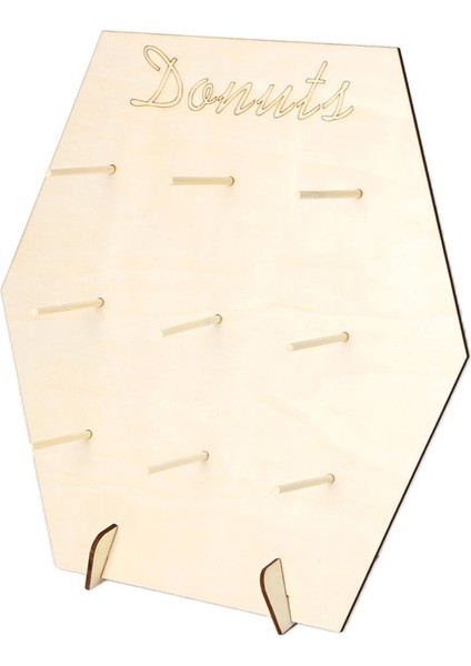 Ahşap Çörek Kurulu Çörek Işareti Plak Ekran Standı Çörek Duvar 9 Pegs ile 34.2CMX34.5CMX12CM modelleri