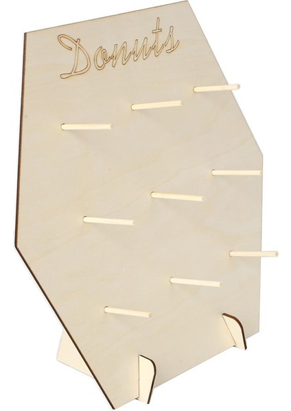 Ahşap Çörek Kurulu Çörek Işareti Plak Ekran Standı Çörek Duvar 9 Pegs ile 34.2CMX34.5CMX12CM fırsatları