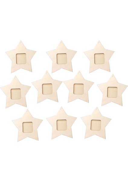 10 Adet Bitmemiş Ahşap Mini Yıldız Fotoğraf Çerçevesi Ev Parti Duvar Dekor Için modelleri