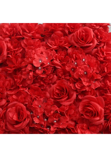 Ipek Gül Ortanca Sahte Çiçek Paneli Duvar Mat Dıy Parti Centerpieces Dekor Kırmızı fırsatları