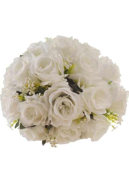 Beyaz Saten Gül Düğün Gelin Buketi Muhteşem Inci Gelin El Çiçekler fiyatları