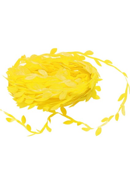 20 Metre Yapay Kumaş Yaprak Çelenk Şerit Trimler Dıy El Sanatları Sarı fiyatları