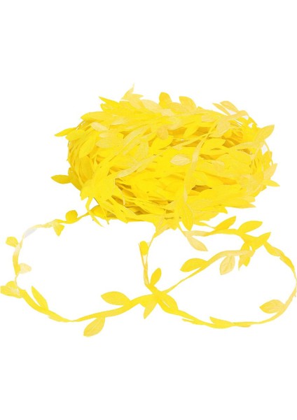20 Metre Yapay Kumaş Yaprak Çelenk Şerit Trimler Dıy El Sanatları Sarı modelleri