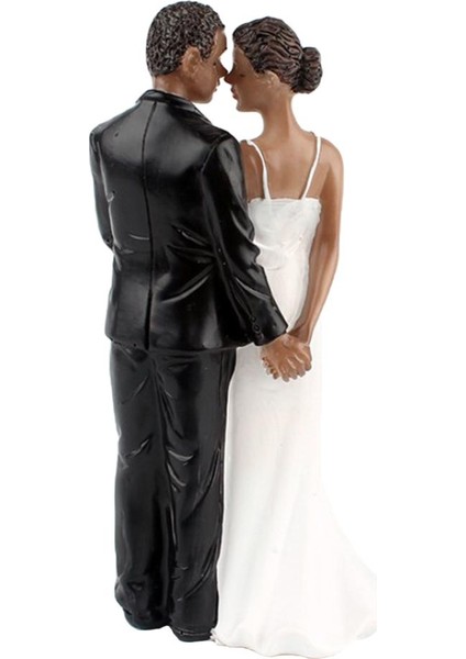 Düğün Reçine Damat Gelin Siyah Çift Heykelcik Kek Standı Topper Dekor(Yurt Dışından)