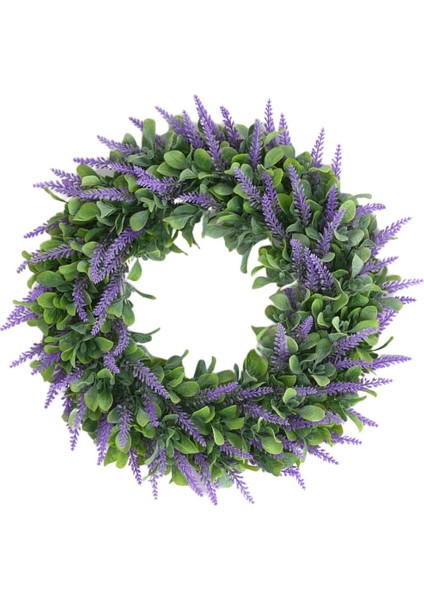 Yuvarlak Yapay Lavanta Çelenk Kapalı Ön Kapı Çiçek Garland Duvar Dekorları fırsatları