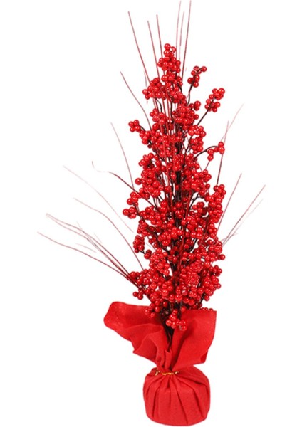 Kırmızı Berry Yapay Çiçek Sahte Kırmızı Holly Çiçekler Otel Tatil Dekor Için S fiyatları