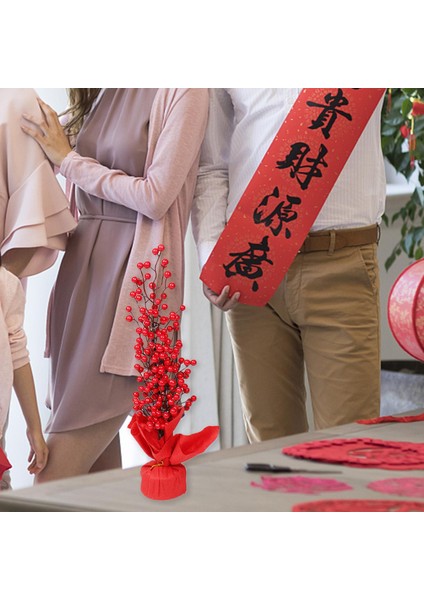 Noel Yapay Berry Festival Düğün Parti Için Berry Şubeleri indirimleri