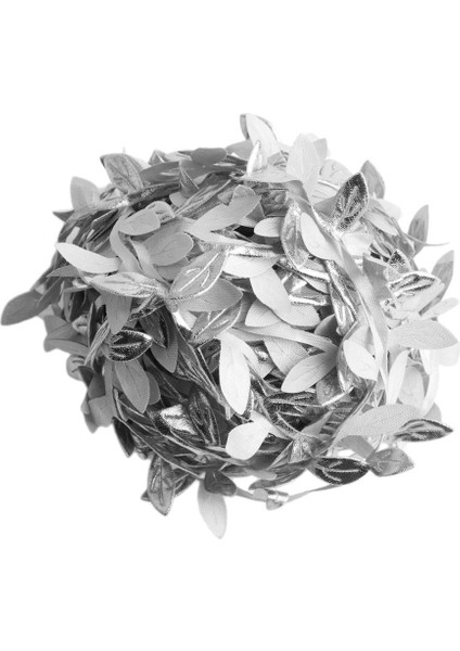 Yapay Yapay Yaprak Trim Saten Kurdele Düğün Hediye Sarma Giyim Dikiş Gümüş Için fiyatları