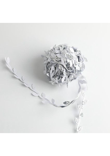 Yapay Yapay Yaprak Trim Saten Kurdele Düğün Hediye Sarma Giyim Dikiş Gümüş Için fırsatları