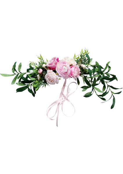 Klasik Yapay Ipek Çiçekler Ev Odası Bahçe Lintel Parti Dekor Için Pembe