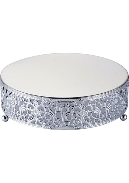Avrupa Tarzı Kek Kek Standı Ekran Peynir Şeker Tart Servis Plaka Gümüş 25 cm fiyatları