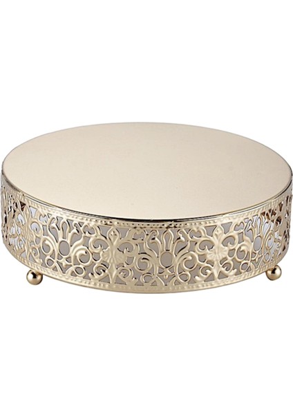 Avrupa Tarzı Kek Kek Standı Ekran Peynir Şeker Tart Servis Plaka Altın 30 cm