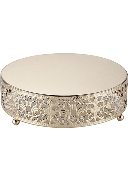 Avrupa Tarzı Kek Kek Standı Ekran Peynir Şeker Tart Servis Plaka Altın 30 cm fiyatları