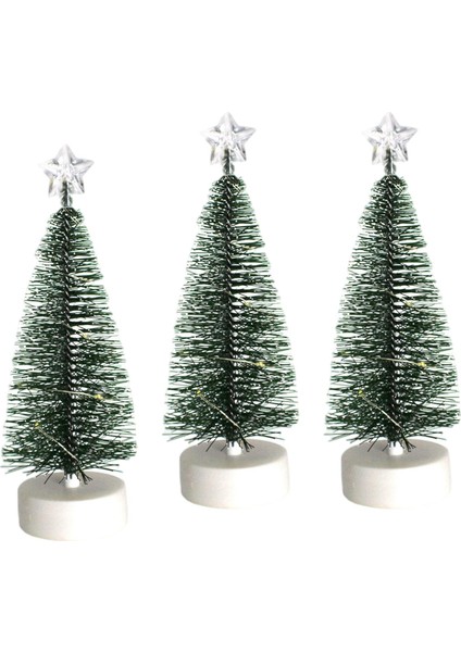 LED Işık Mini Noel Ağaçları Süslemeleri Xmas 3pcs M Için Ön Lit Küçük Çam Ağacı M