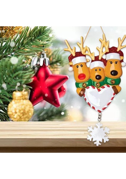 Noel Ağacı Asılı Süsler Elk Geyik Xmas Kolye Yeni Yıl Dekoratif 3 Noel Elk