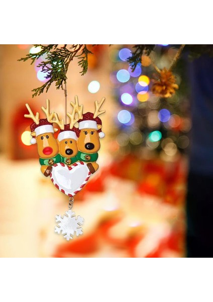 Noel Ağacı Asılı Süsler Elk Geyik Xmas Kolye Yeni Yıl Dekoratif 3 Noel Elk