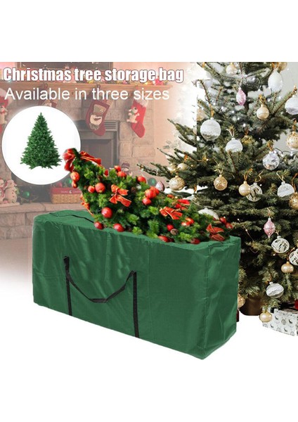 Ağır Noel Ağacı Saklama Çantası Gözyaşı Geçirmez Duffle Çanta Su Geçirmez Yeşil 122X39X55 cm