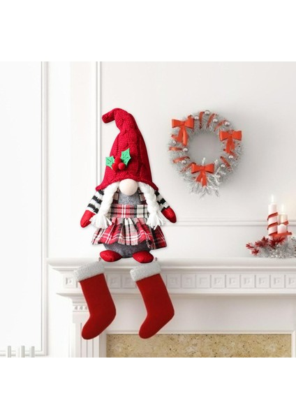 Gnome Noel Faysız Bebek Ev Süs Örgüler Için Merry Xmas Dekorasyonu