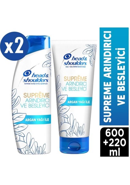 Supreme Şampuan Arındırıcı 2 x 300 ml 220 ml Saç Kremi