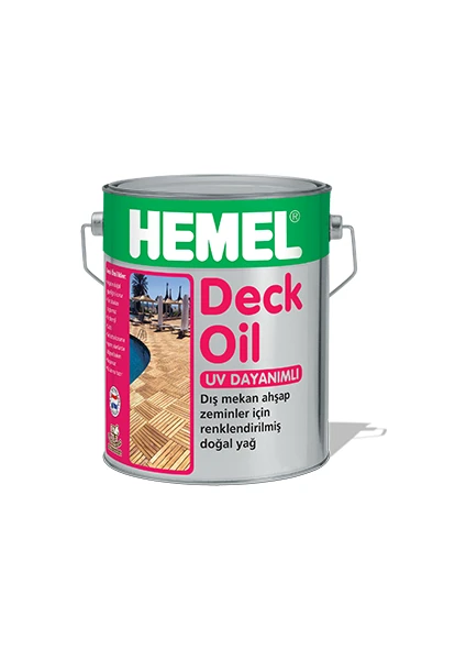 Hemel Deck Oil - Deck Zeminler Için Renkli Yağ - 15 Lt