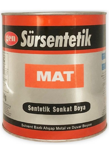 Sür Sentetik Mat Yağlı Boya - 3 kg