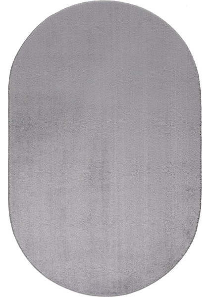 Oval Comfort Puffy Ponpon Saçaksız Peluş Halı Gri fiyatları