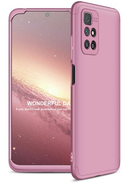 Xiaomi Redmi 10 2022 ile Uyumlu Kılıf 3 Parçalı Tam Koruma Dayanıklı Soft Ince Kılıf