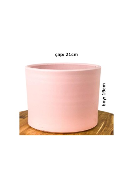 Ruby Terra Cotta Saksı Pembe 21cm