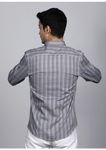 Erkek Pamuklu Slim Fit Casual Gömlek 22114 fiyatları