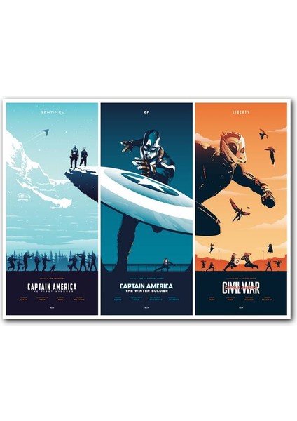 Cakatablo Kaptan Amerika Üçlemesi Afişler