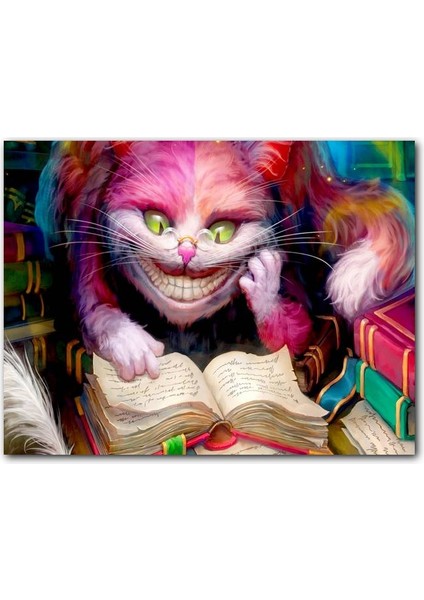 Cakatablo Gülümseyen Kedi Alice Harikalar Diyarı Görsel
