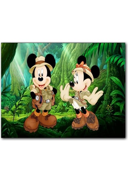 Cakatablo Masaüstünde Mickey Maus ve Minnie Mouse Safari