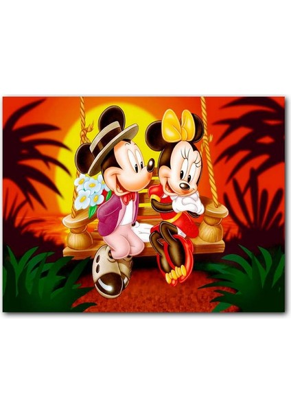 Cakatablo Romantik Mickey ve Minnie Mouse