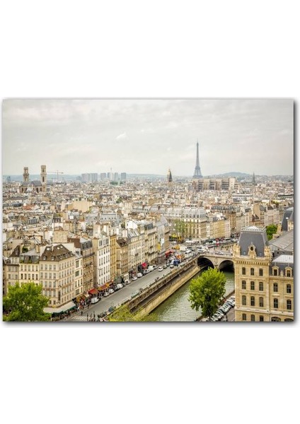 Cakatablo Paris Şehri Sen Nehri Eyfel Kulesi Görseli