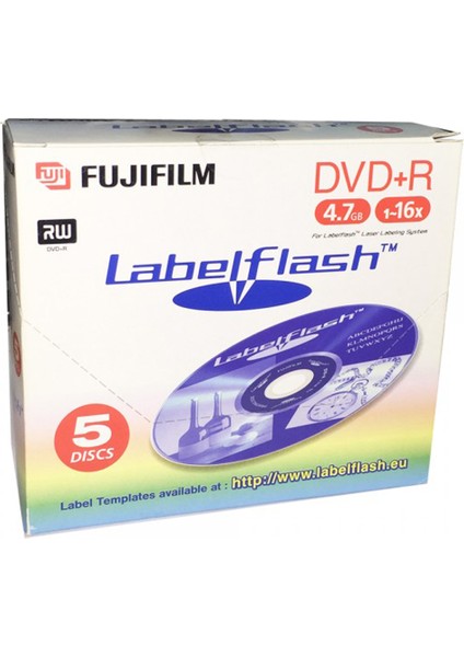 Printable Kutu DVD +R Labelflash 4.7gb 120 Min 5 Adet KUTULU