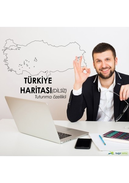 Sihirli Kağıt Tahta Dilsiz Türkiye Haritası 48CM x 114CM + Kalem Hediye fiyatları